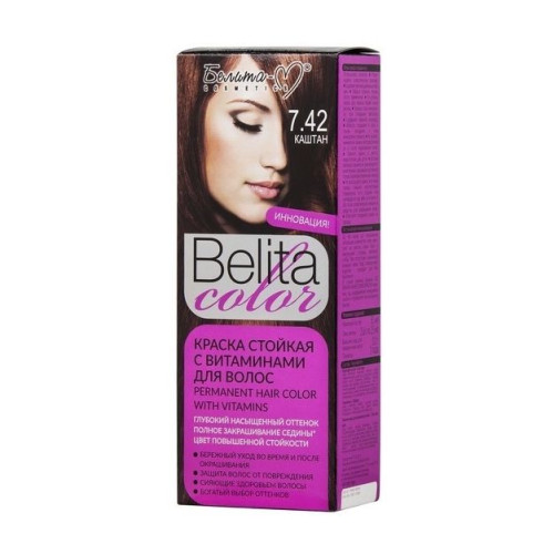 Краска для волос Belita Color Тон 742, каштан